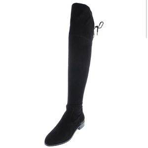 Ivanka Trump black suede over the knee boots